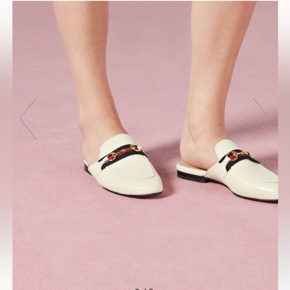 Gucci Princeton Leather Mule White Size 38